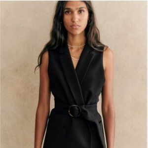 Sezane Antonina Vest with a belt Size FR 38/M